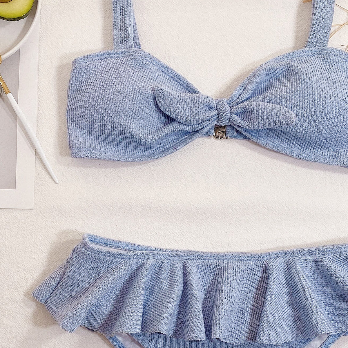 Single Swimsuit Ruffled Knitted Women Swimsuit Bikini Bella Mia
