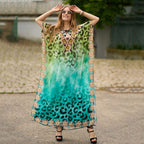 Rayon Positioning Printing Beach Cover up Loose Vacation Dress Beach Cover Up Colors Bella Mia