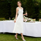 Fall Elegant Elegant Sweet Heavy Industry Three Dimensional Floral Long Patchwork Strap Dress for Women Bella Mia