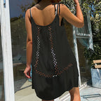 Women Clothing Summer Fashion Sexy Hollow Out Cutout Ring Loose Beach Dress Cami Dress Bella Mia