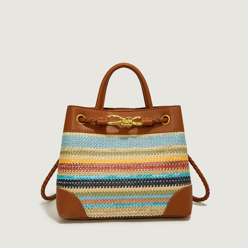 Messenger Bag Korean Niche Straw Woven Bag for Women Summer All Matching Beach Handbag Bella Mia