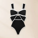 Sexy Swimsuit Women Conservative Cover Belly Lace up Swimsuit Spring Chiffon Beach Skirt Set Swimsuit Bella Mia