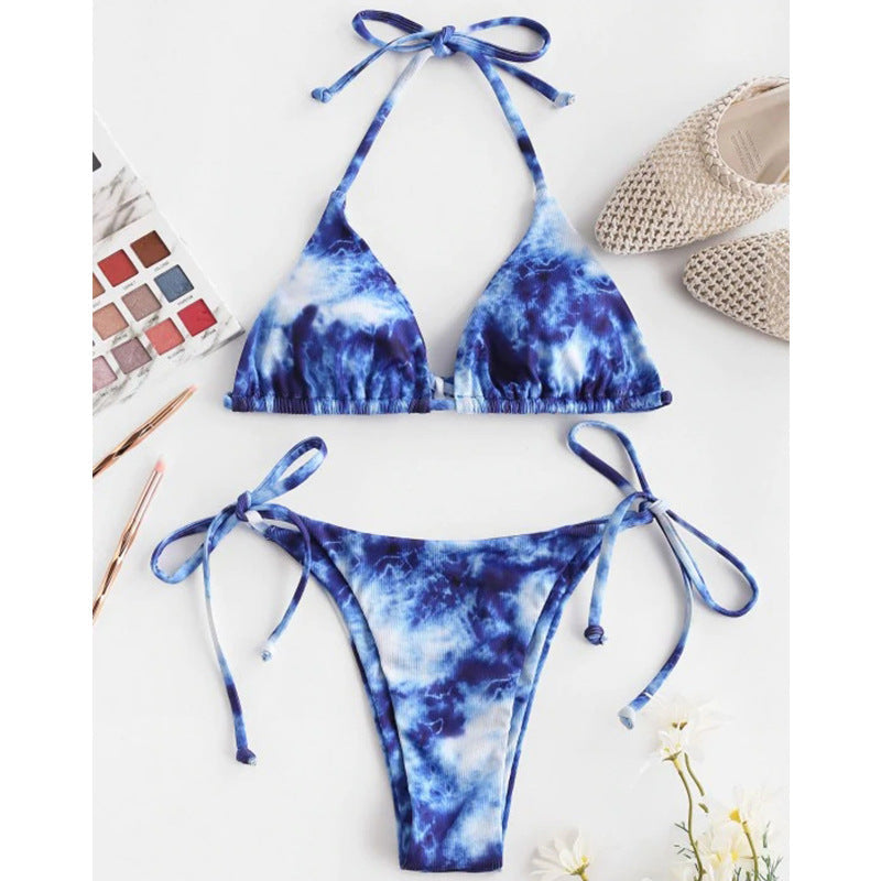 Swimsuit Special Fabric Gradient Rope Split Swimsuit Bikini Bella Mia