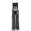 Spring Summer Women Clothing Sexy Backless See through Sling High Waist Hip Bag Dress Bella Mia