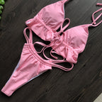 Swimsuit One-Piece Backless Sexy Solid Color Bikini Swimsuit Women Bikini Bella Mia