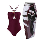 Arrival Solid Color One Piece Women Swimwear Suit French Retro Covering Belly Thin Swimming Bella Mia