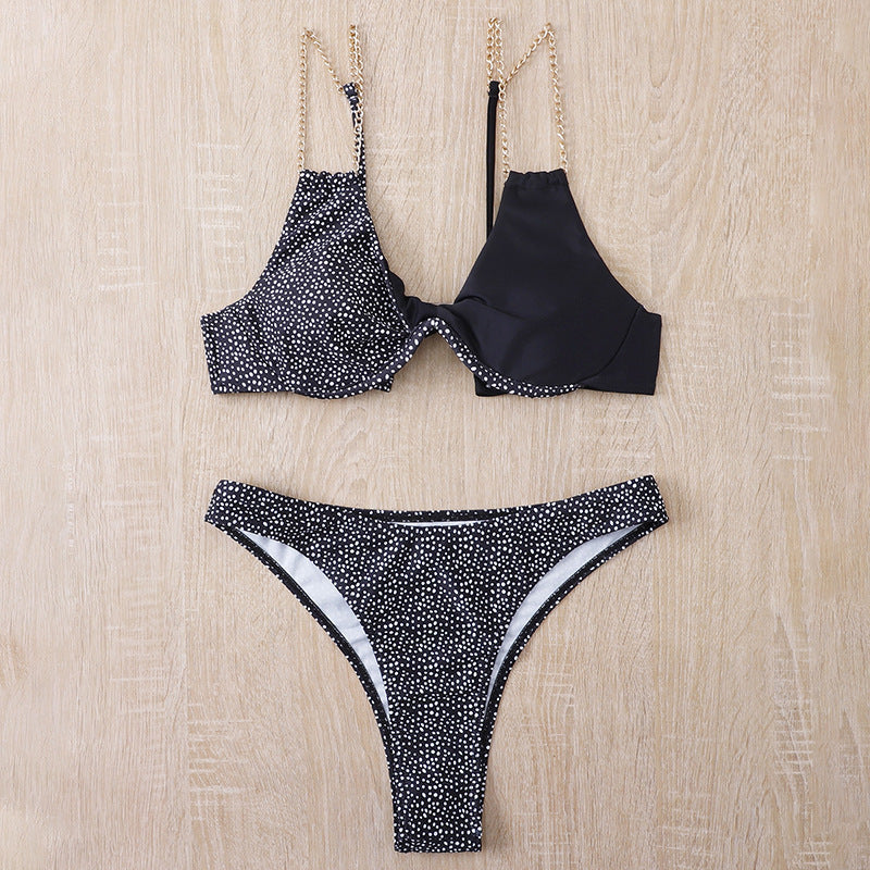 Metal Chain Bikini Women Swimsuit Split Two Piece Set Swimsuit Sexy Bikini Bella Mia