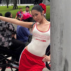 Street Letters Multicolor Printing Sling Body Shaping Corsets Sexy U Collar Backless Shaping Top Bella Mia