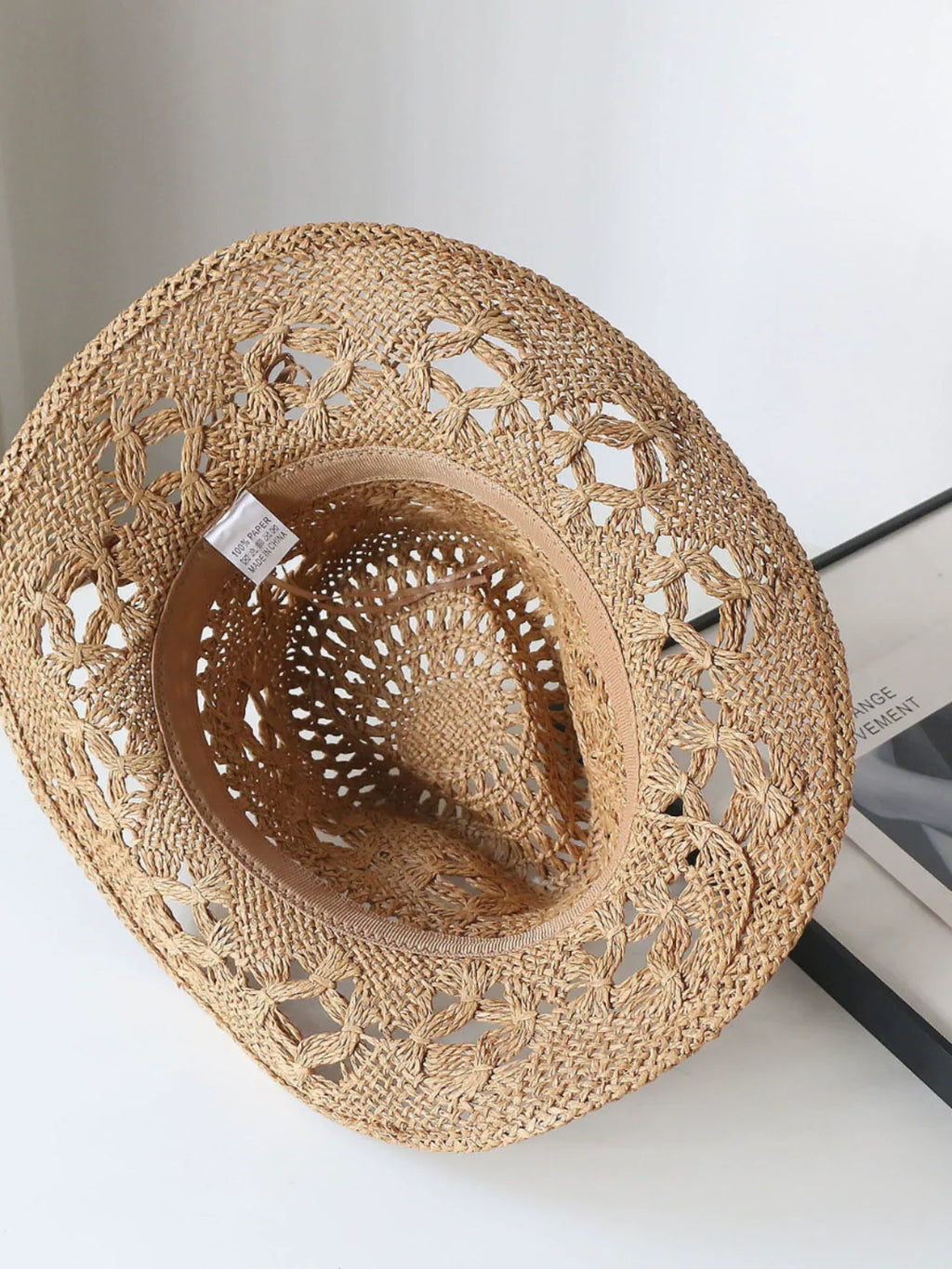 New Arrival Hand-Woven Straw Hat Cut Out Summer Sun Protection for Men and Women Sun Hat Western Cowboy Hat Outdoor All-Matching Hat
