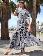 Rayon Positioning Printing Robe Vacation Casual Beach Bikini Cover 6 Colors Bella Mia