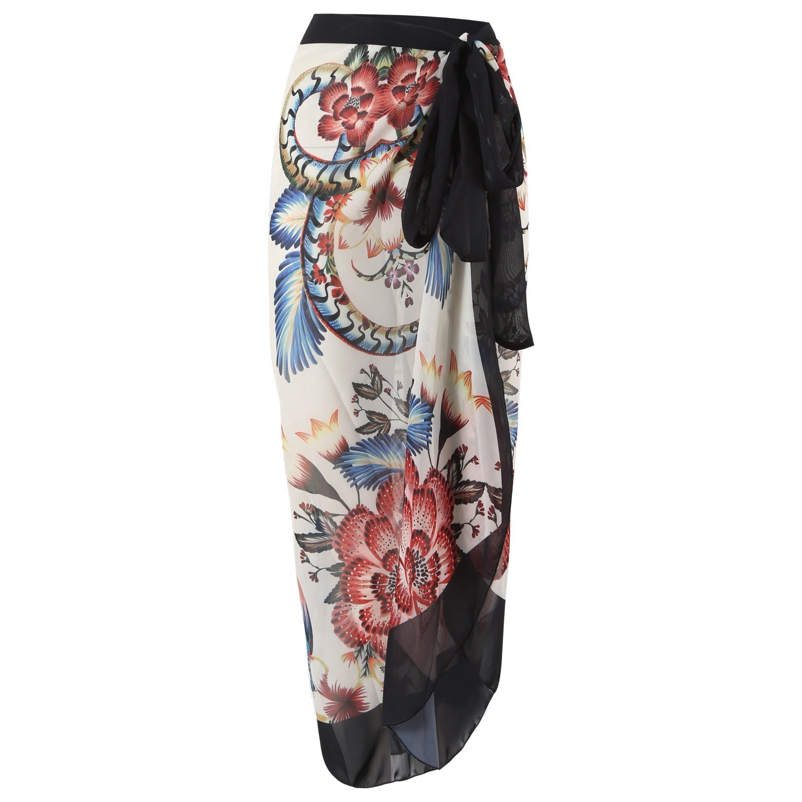 Women One Piece Swimsuit Women Skinny Slimming Retro Tied Swimsuit Suit Chiffon Dress Bella Mia