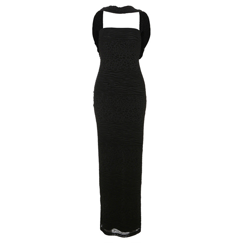 Spring Women Clothing Sexy Solid Color Backless Slim Fit Halter Tube Top Dress Bella Mia