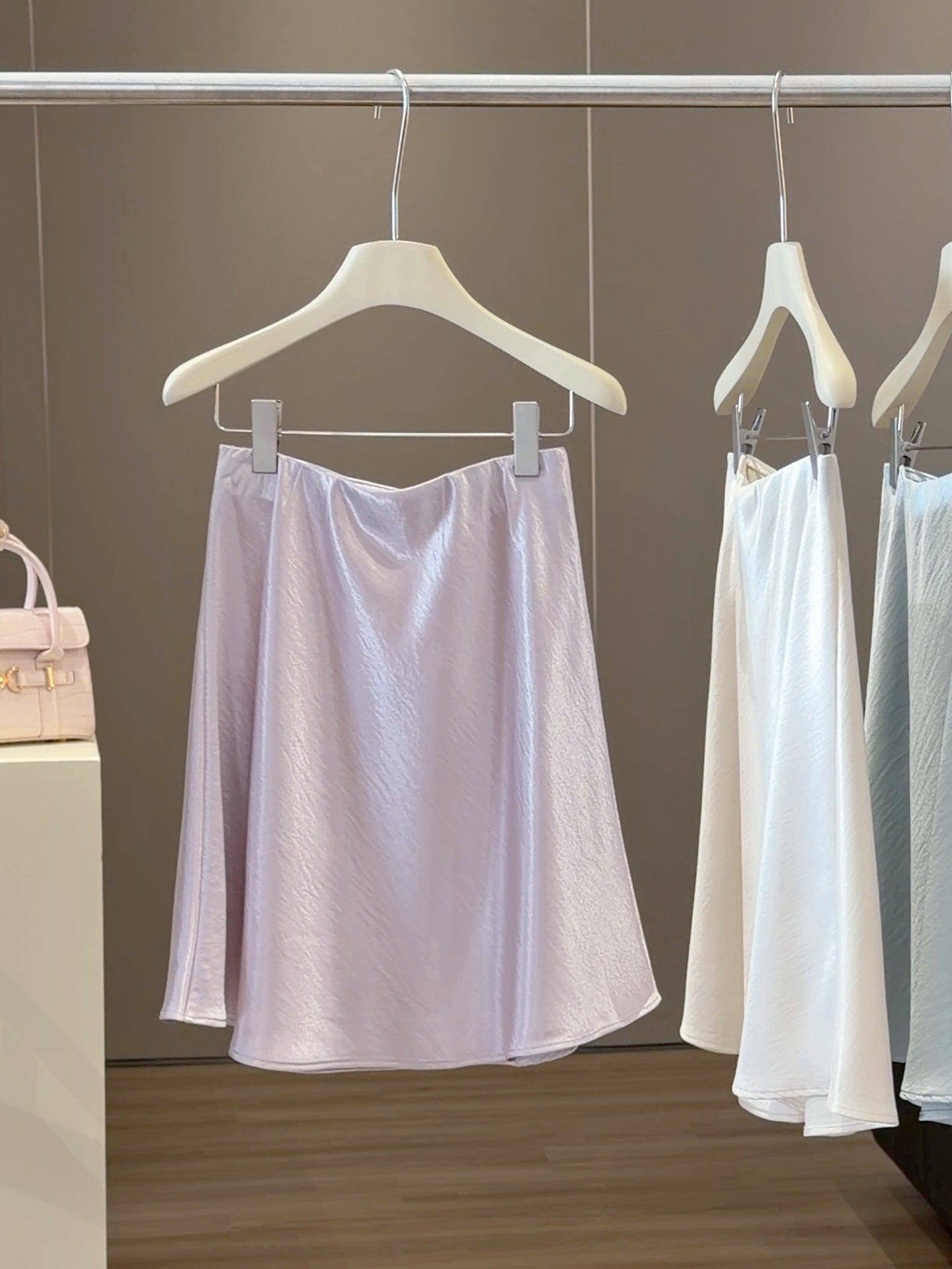 Graceful Satin Acetate Fishtail For Women Summer High Waisted Figure Flattering Draping A Line Sheath Short Skirt
