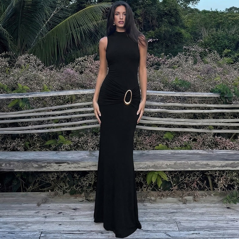 Women Clothing High Waist Twisted Sexy Backless Sheath Dress Bella Mia