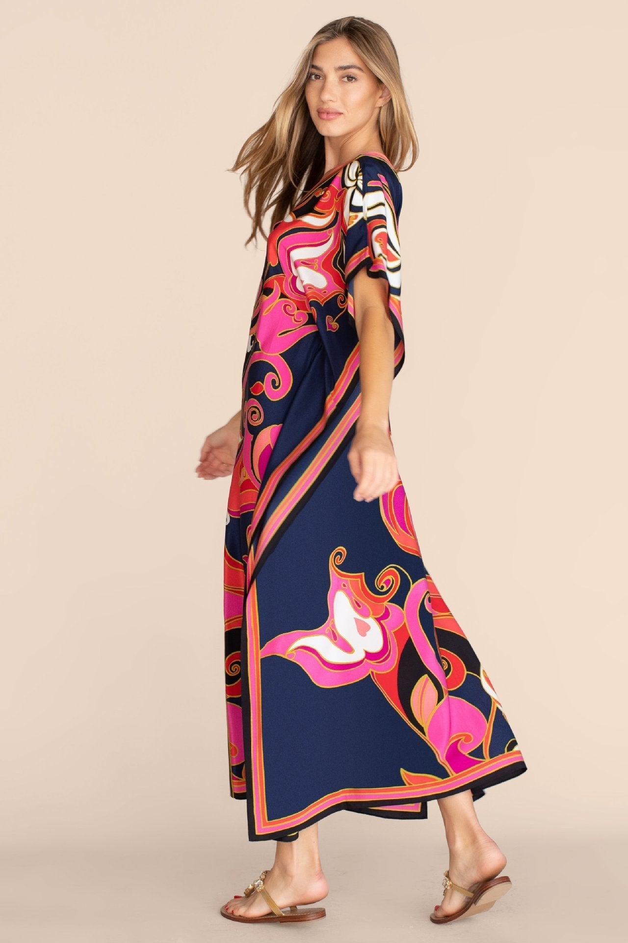 Fabrics Printed Robe Vacation Casual Beach Bikini Cover Bella Mia