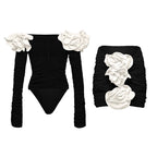 Handmade Floral One Piece Swimsuit Women Beach Vacation Suit Skirt Swimsuit Bella Mia