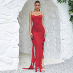 Dress Summer Fashionable Simple Tube Top off Shoulder Ribbon Slim Dress for Women Bella Mia