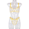 Lace Floral Border Mesh Three-Point Bra Sexy Lingerie Bella Mia