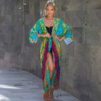 Rayon Belt Beach Cover up Sun Protective Blouse Sun Protection Cardigan Women Swimsuit Bikini Cover up Bella Mia