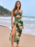 Lace up One Piece Swimsuit Women Two Piece Swimsuit One Piece Neck Swimsuit Bella Mia