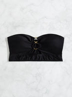 Black Sexy Tube Top Swimsuit Top for Women Hollow Out Cutout Beach Swimsuit for Women Bella Mia