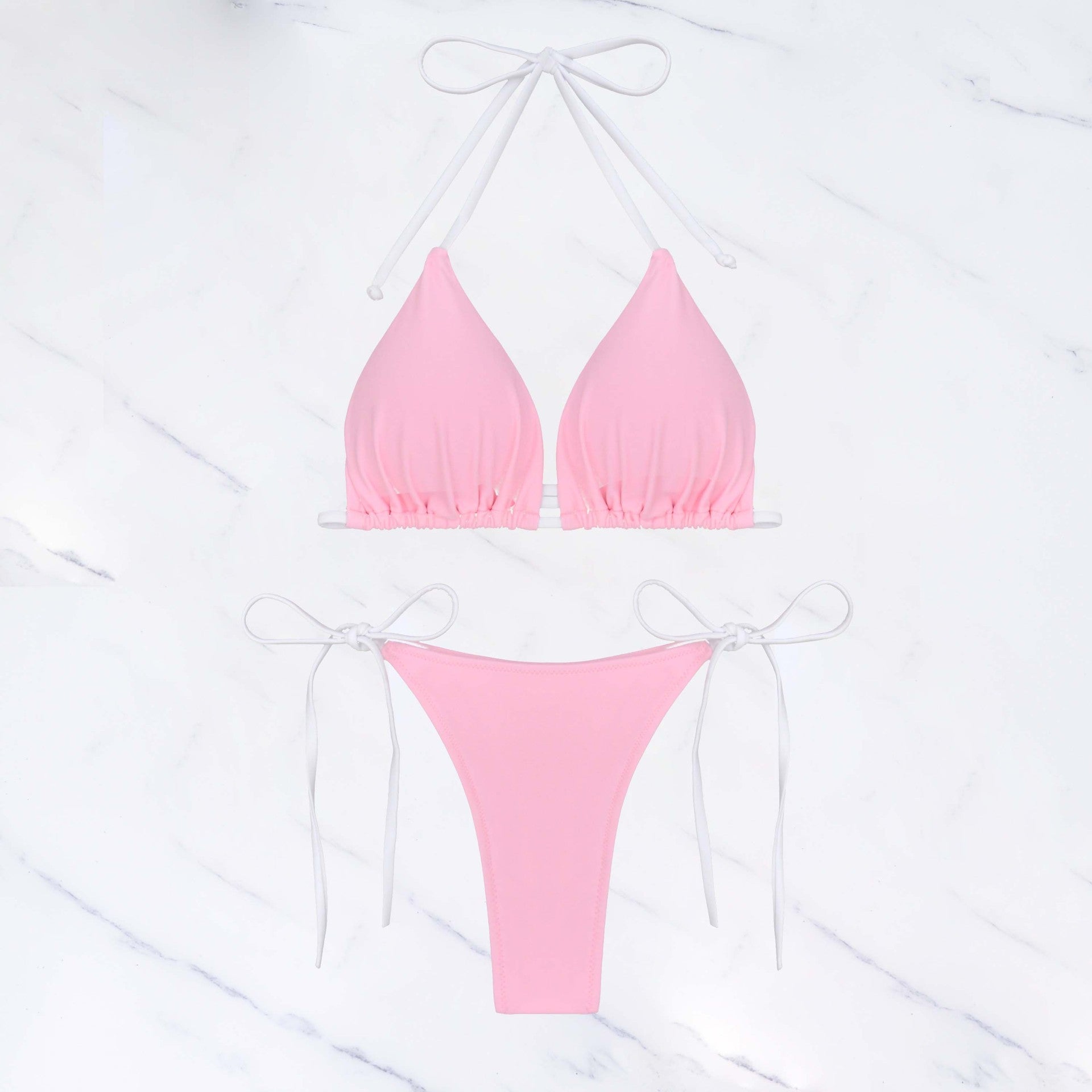 Solid Color Tied Sexy Three Point Bikini Swimwear Women Bella Mia