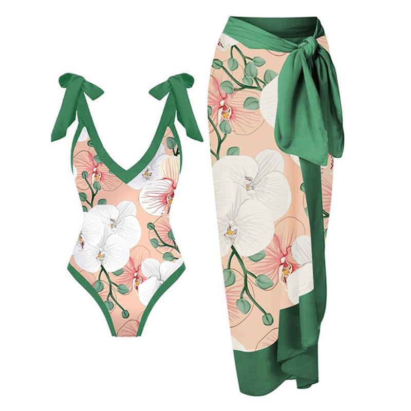 Sexy Backless Mesh Beach Skirt Sun Proof Women One Piece Two Piece Suit Swimsuit Bella Mia