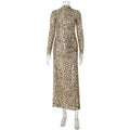 Women Clothing Spring Summer Slim Fit Slimming Leopard Print Trendy Dress Women Bella Mia