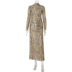 Women Clothing Spring Summer Slim Fit Slimming Leopard Print Trendy Dress Women Bella Mia
