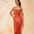 Summer Beach Dress Women Solid Color Knitted Hollow Out Cutout Beach Bikini Swimsuit Blouse Sun Protective Clothing Crochet hook Crochet hook Crochet hook Bella Mia