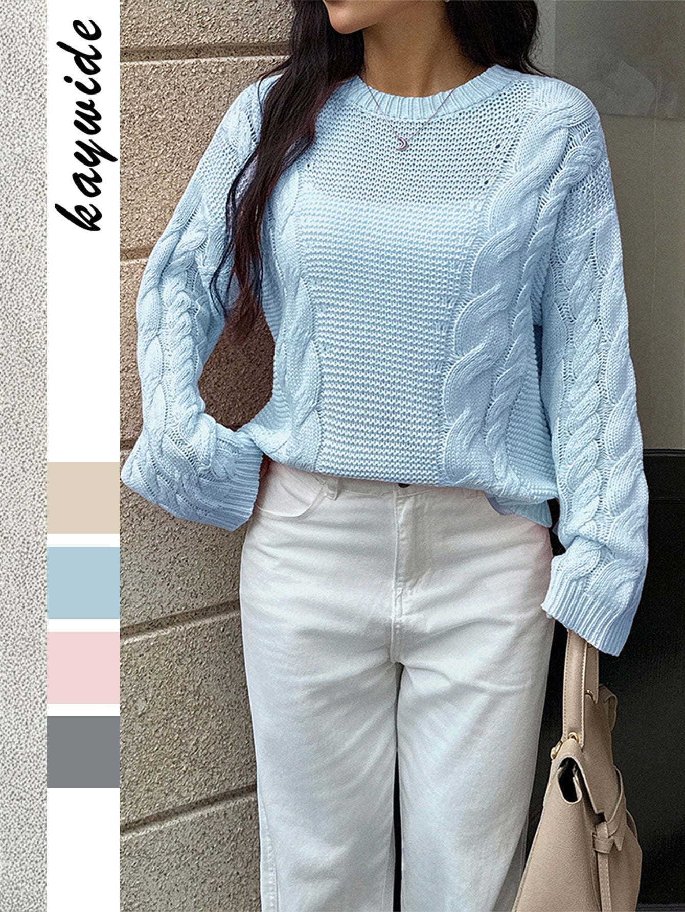 Casual Simple Wool Long Sleeve Sweaters Women Clothing Autumn Winter Bella Mia