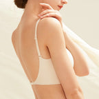 Summer French Seamless Bare Back Underwear Women Thin U Shaped Beauty Back Halter Invisible Multiple Wear Comfortable Bra Bella Mia