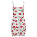 Autumn Winter Sexy Backless Slim Fit Printed Sequin Slip Dress Sexy Hip Bella Mia