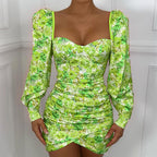 Long Sleeve Printed Sexy Dress Women Clothing Spring Autumn Bella Mia