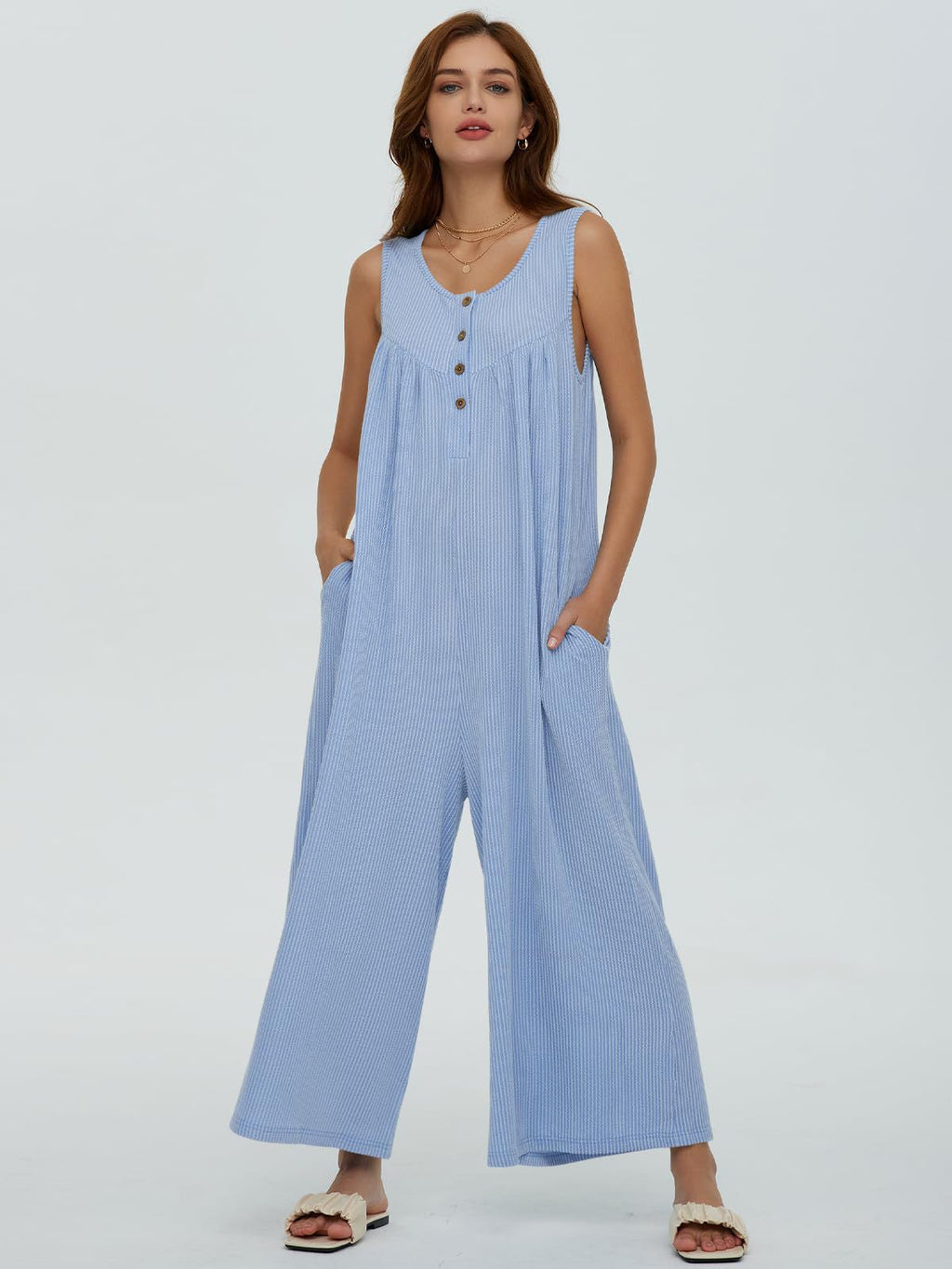 Autumn Winter Women Fresh Casual Women Pocket Jumpsuit Bella Mia