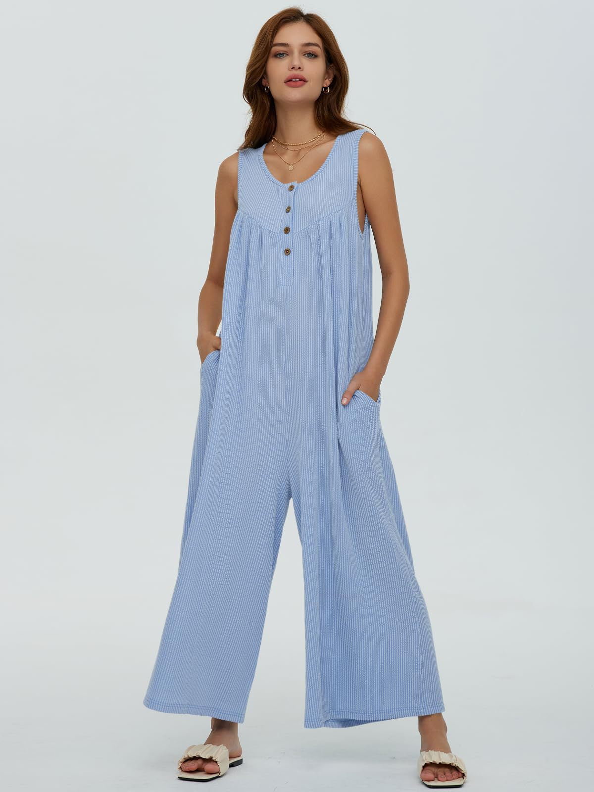 Autumn Winter Women Fresh Casual Women Pocket Jumpsuit Bella Mia