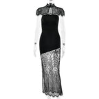 Arrival Lace Cappa Tube Top Dress Sexy Slim Fit Backless Split Dress Women Bella Mia