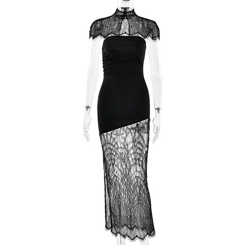 Arrival Lace Cappa Tube Top Dress Sexy Slim Fit Backless Split Dress Women Bella Mia