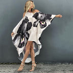 Spring Slant Shoulder Casual Sexy Beach Vacation Large Swing Dress Bella Mia