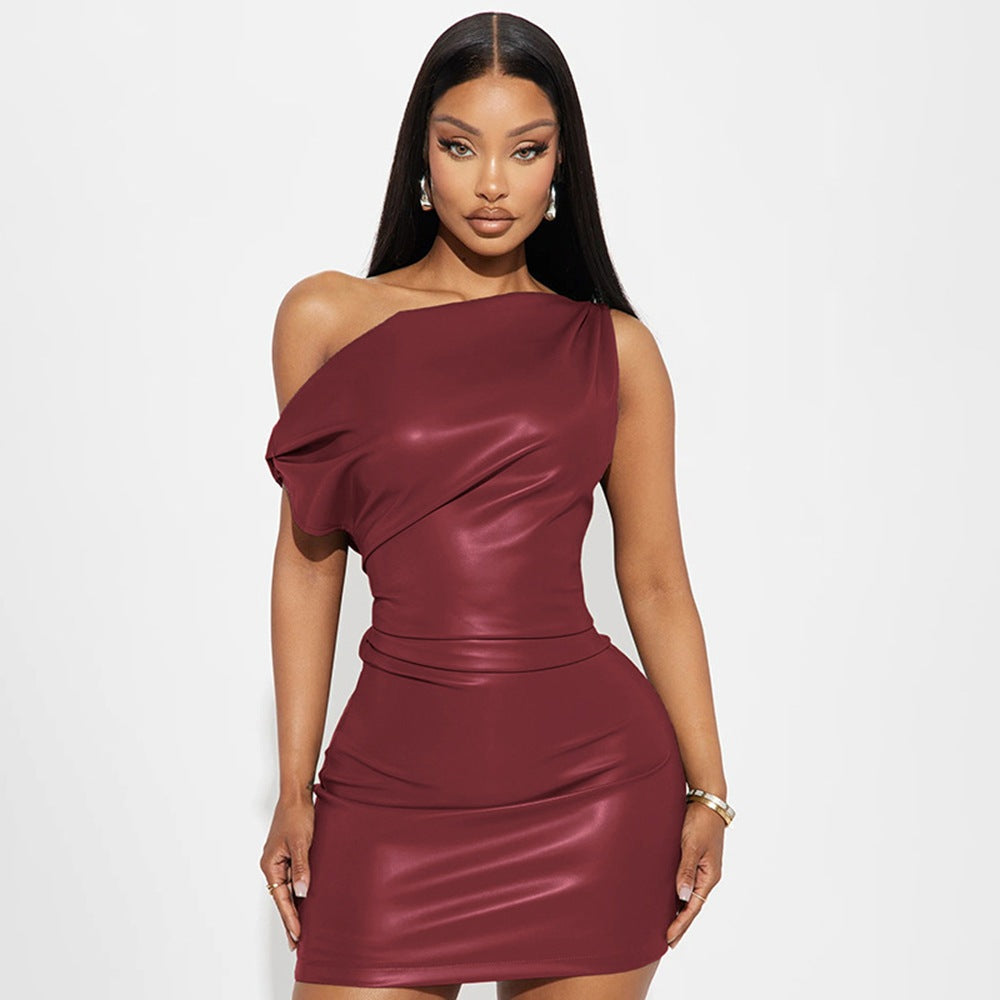 Crossbody Sheath Dress Women Clothing Sexy Nightclub Dress Bella Mia
