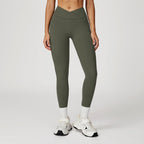 Nude Feel High Waist Yoga Pants Cross Waist Fitness Yoga Pants Women Outdoor Sports Running Tights Bella Mia