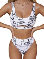 New Sexy High Waist Print Bikini Women Swimsuit Bella Mia