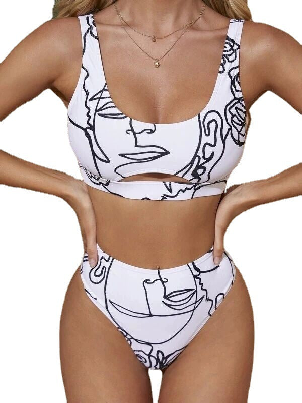 New Sexy High Waist Print Bikini Women Swimsuit Bella Mia