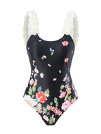 One Piece Printed Skirt Conservative Swimwear Two Piece Women Swimsuit Bella Mia