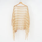 Sexy Mesh Sunscreen Striped Sunscreen Shawl Scarf Lady Shawl Towel Bella Mia