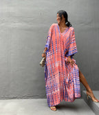 Rayon Halo Dyed Robe Vacation Casual Beach Bikini Cover 25 Colors Bella Mia