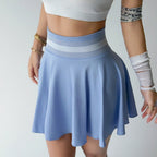 Tennis Skirt Exercise Skirt Badminton Skirt Seamless Knitted Four Sided Elastic Slim Bella Mia