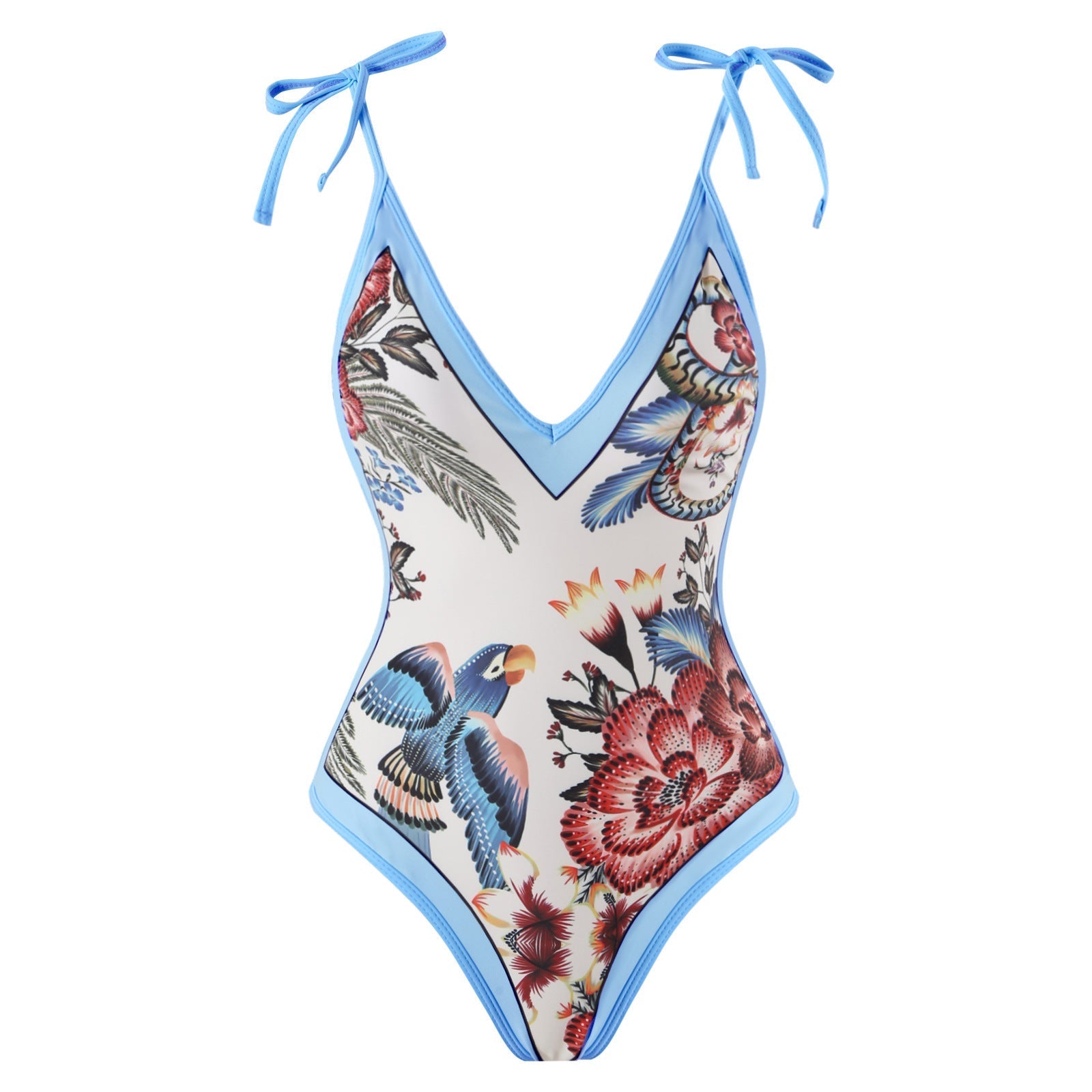 Women One Piece Swimsuit Women Skinny Slimming Retro Tied Swimsuit Suit Chiffon Dress Bella Mia