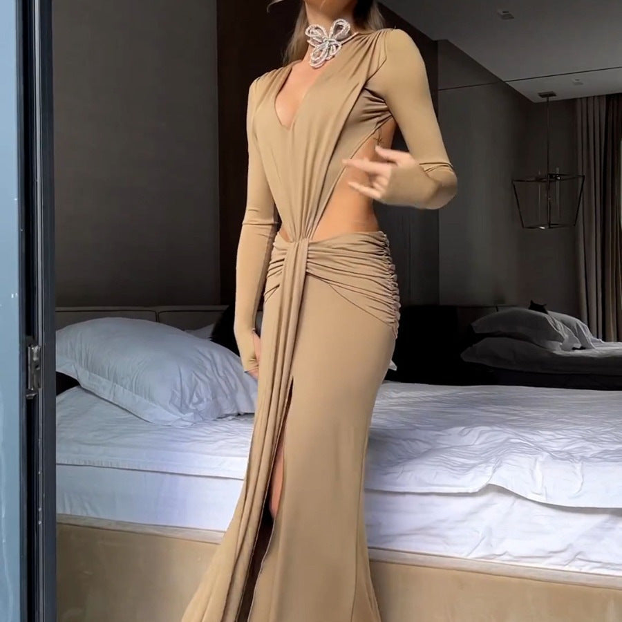 Summer Same Strap Backless Slit Sexy Dress Bella Mia