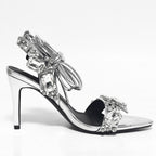 11cm Pointed Gold Rivet Rhinestone Stiletto Heels Summer Sandals Shoes Bella Mia